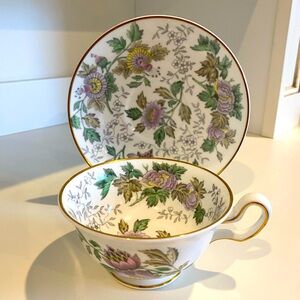 EUC Vtg Wedgwood Fine Bone China Teacup and Saucer “Avon Multicolour” Mug Coffee